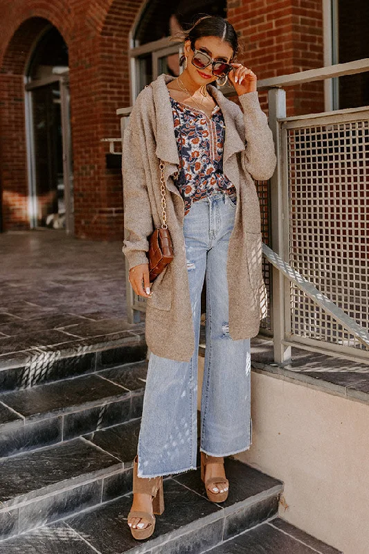 Fall Retreat Cardigan In Mocha