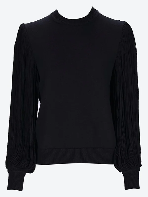 Fringes crewneck sweater