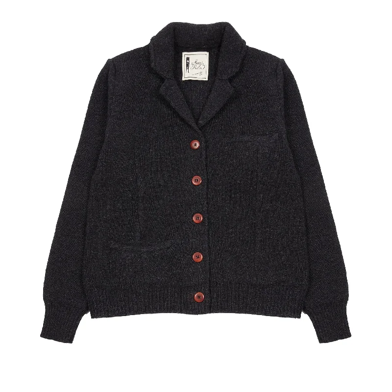 women's knit tops for teachers -GRP Women's Max Rohr Jacket in Charcoal