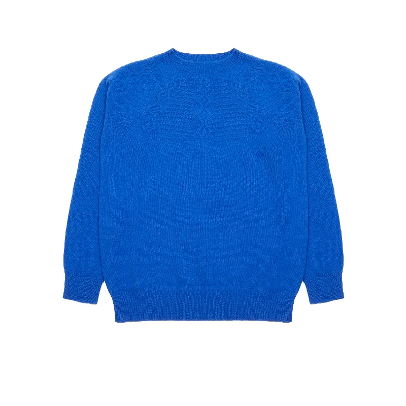 Harley Women's Dorothy Yoke Diamond Jumper in Harris Lapis