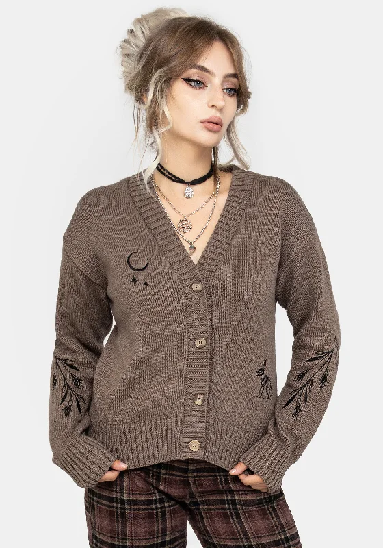 Hester Embroidered Knit Cardigan