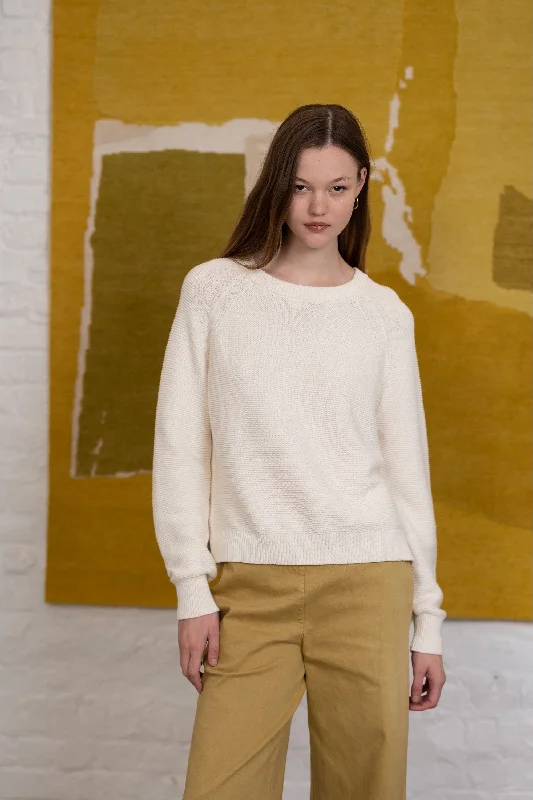 Jeff Emile Rib Knit Sweater - Cream