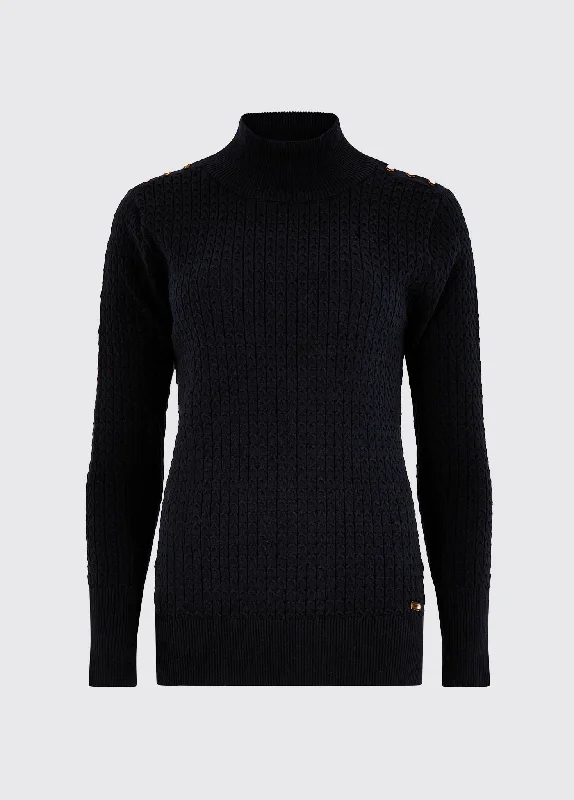 Monkstown Cable Stitch Sweater - Navy