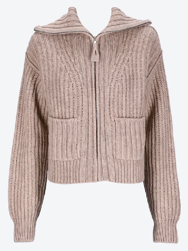 Trucker collar cardigan