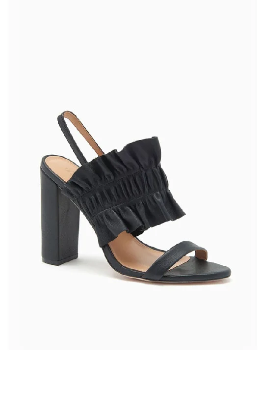 Libby Ruffle Sandals - Noir