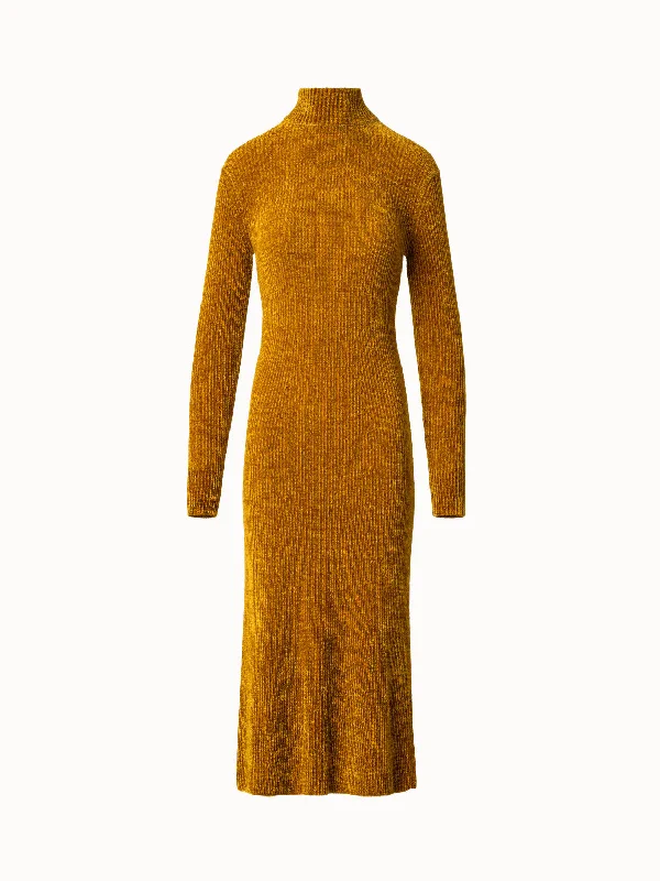 Long Sleeve Chenille Rib Tube Dress