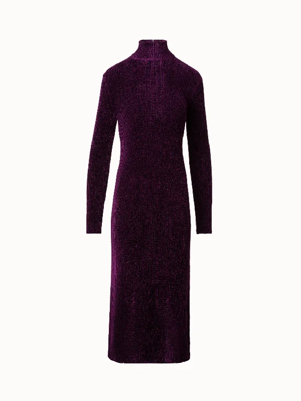 Long Sleeve Chenille Rib Tube Dress