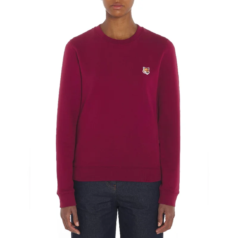 Women's Fox Head Patch Regular Sweatshirt Brick Red