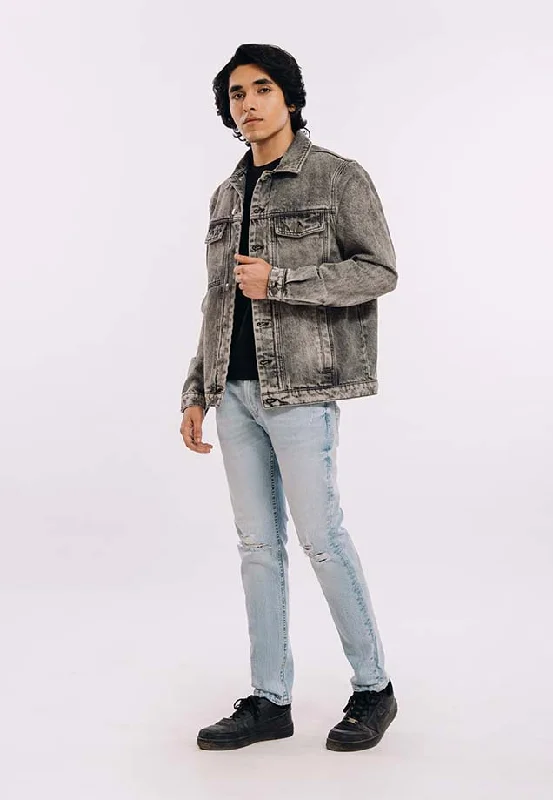 Mens Denim Jacket - Grey Wash