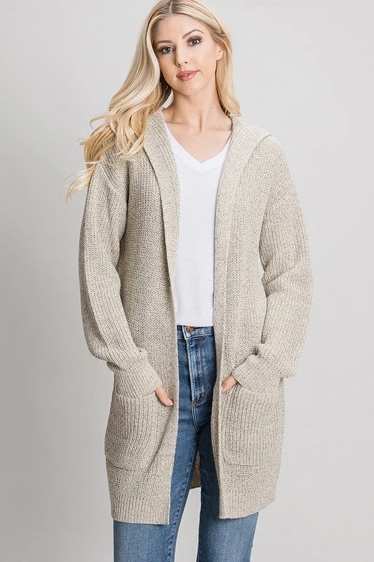 women's cardigans for home -Nothing Like The Past Hooded Cardigan