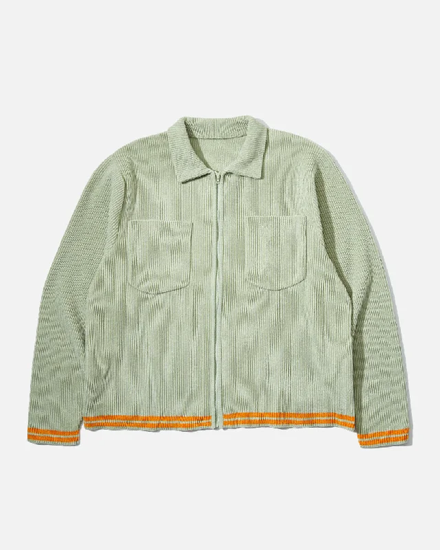 Cordy Knit Jacket - Mint Green