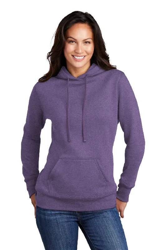 Port & Company Womens Core Fleece Hooded Sweatshirt Hoodie - Heather Purple