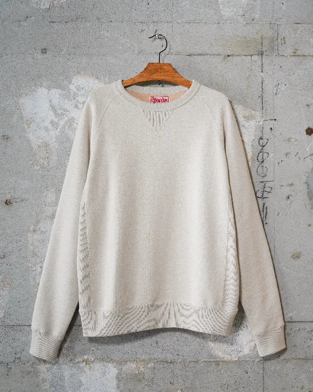 Pullover Crewneck - Fleeced Foxfibre® - Oatmeal