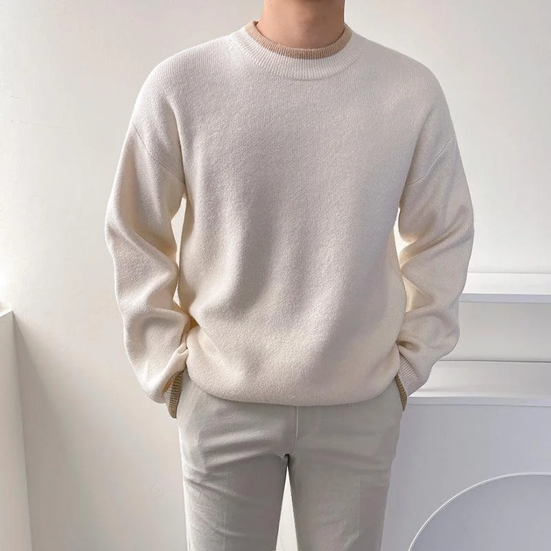 RT No. 5547 KNITTED ROUND NECK LONGSLEEVE SWEATER