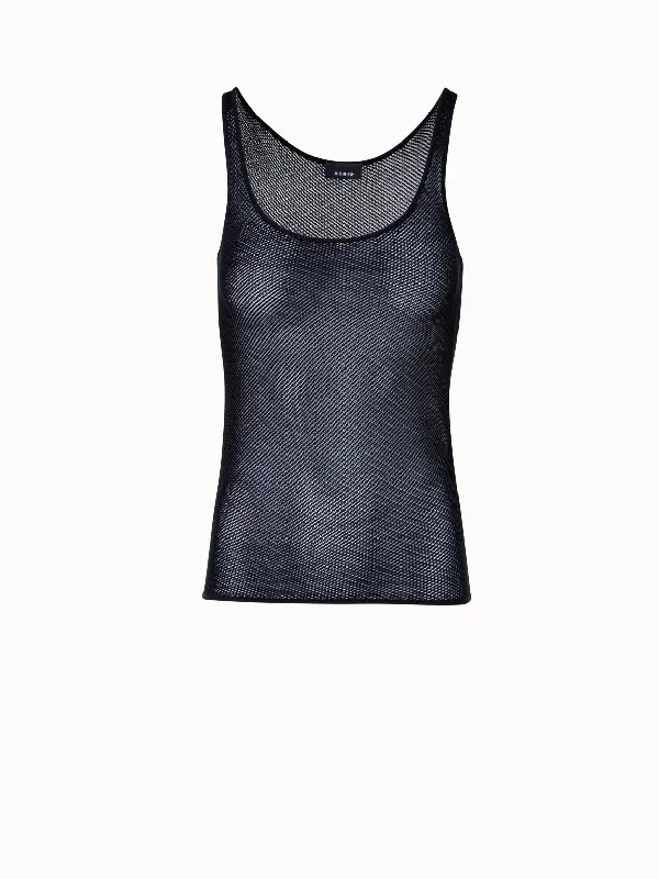 Silk Mesh Knit Tank