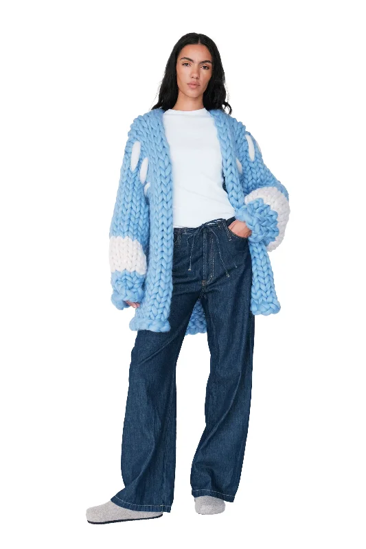 Sky Blue Colossal Knit Cardigan