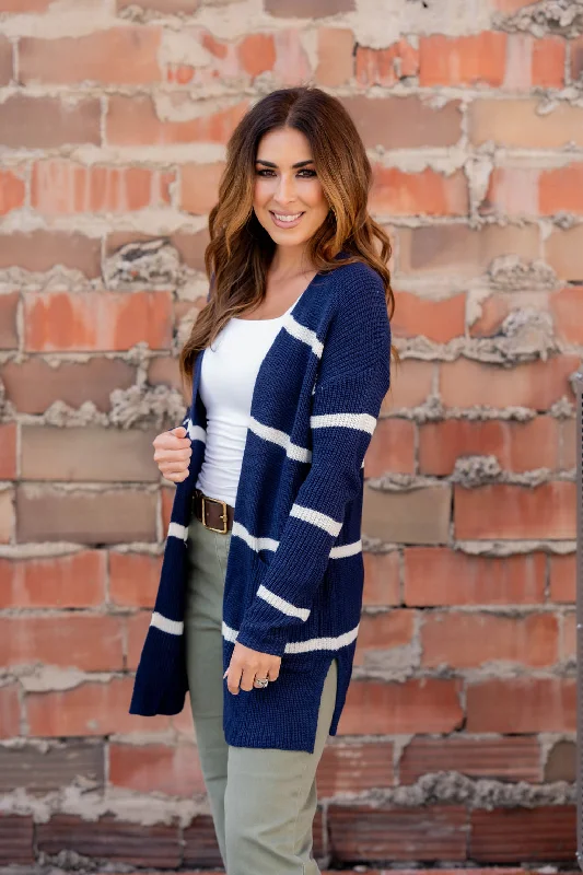 Striped Rugby Cardigan