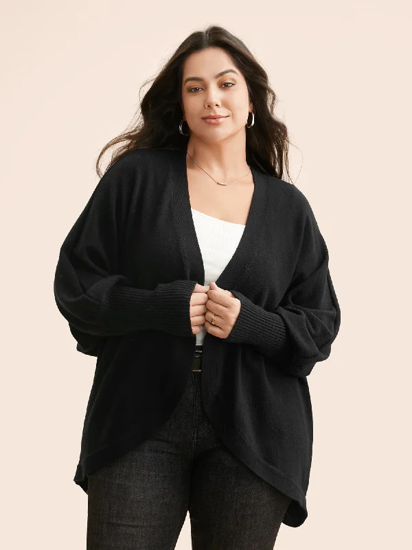 Supersoft Curved Hem Open Cardigan