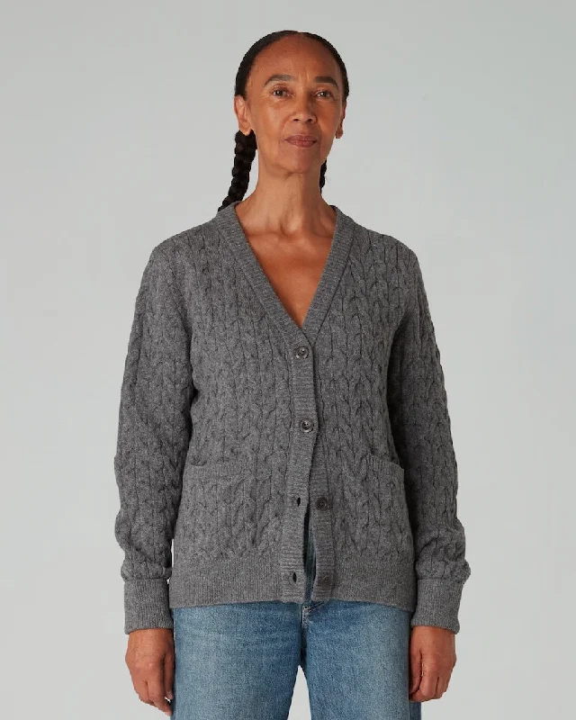 The CABLE CARDIGAN - Atlantic Grey