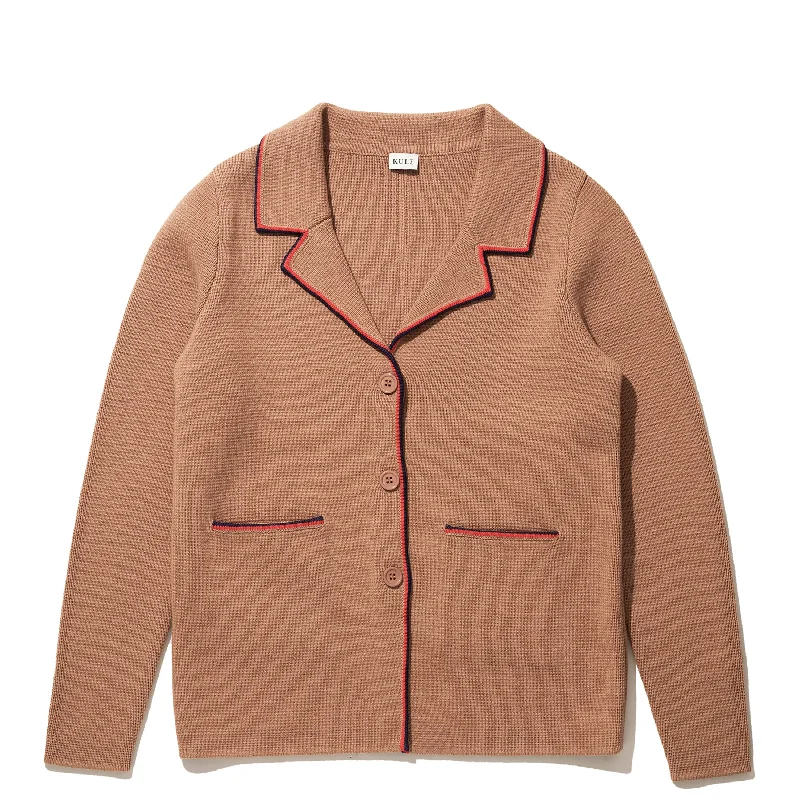 women's cardigans with buttons -The Hudson - Toffee