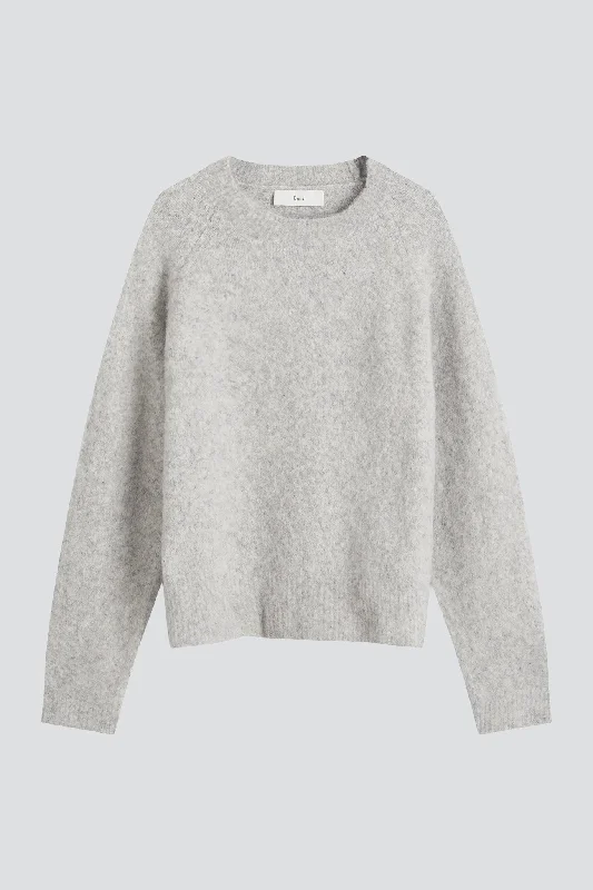 Unisex Melange Grey Shaggy Dog Sweater