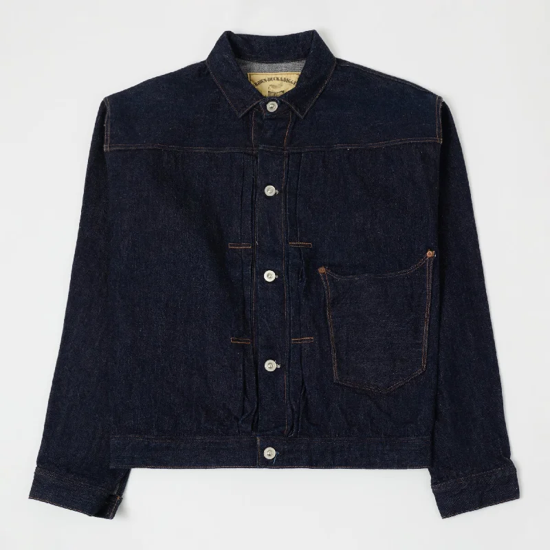 Warehouse Brown-Duck & Digger Nonpareil Denim Jacket - Rinsed