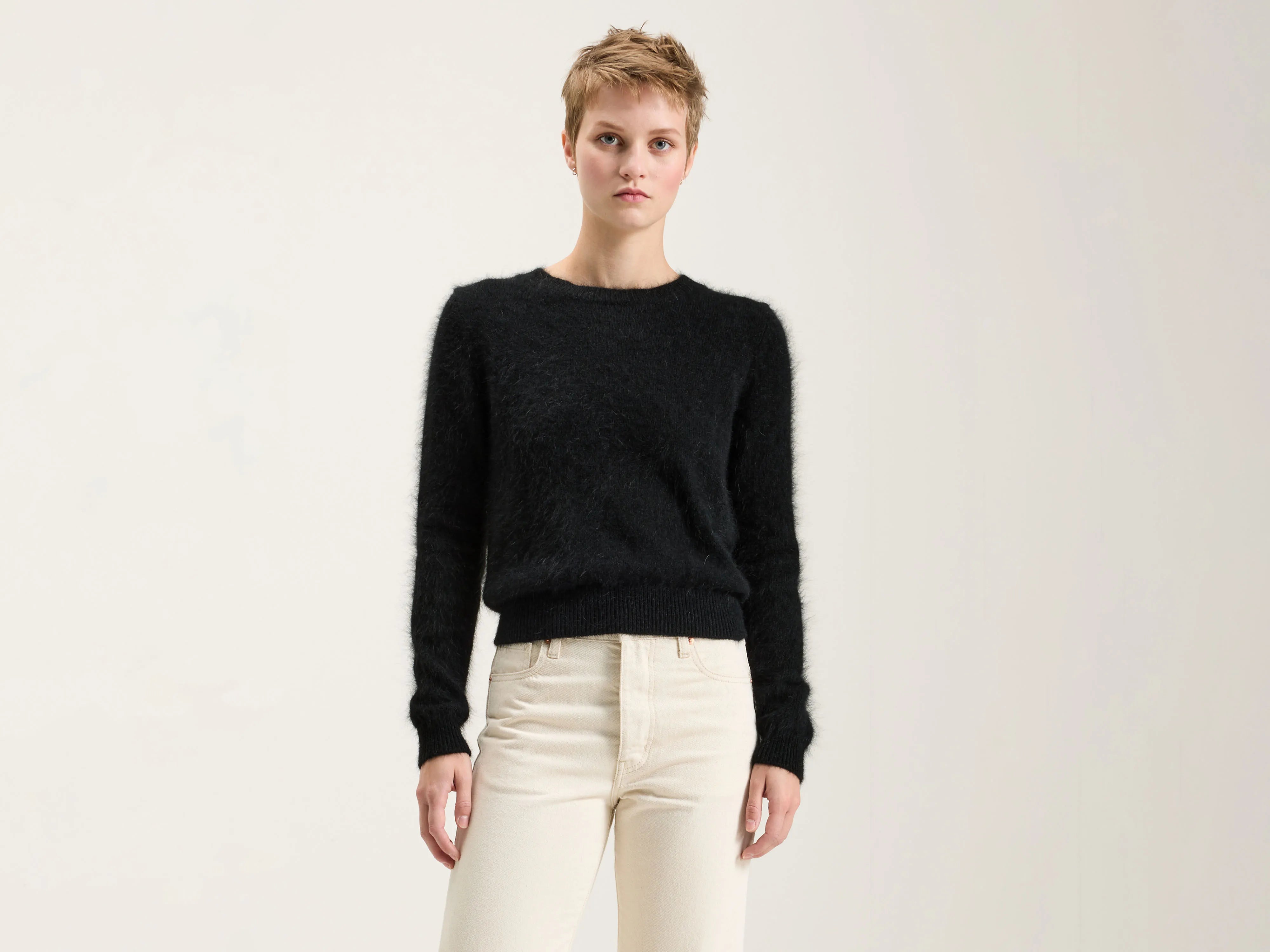 Datti angora-blend sweater (242 / W / OFF BLACK)