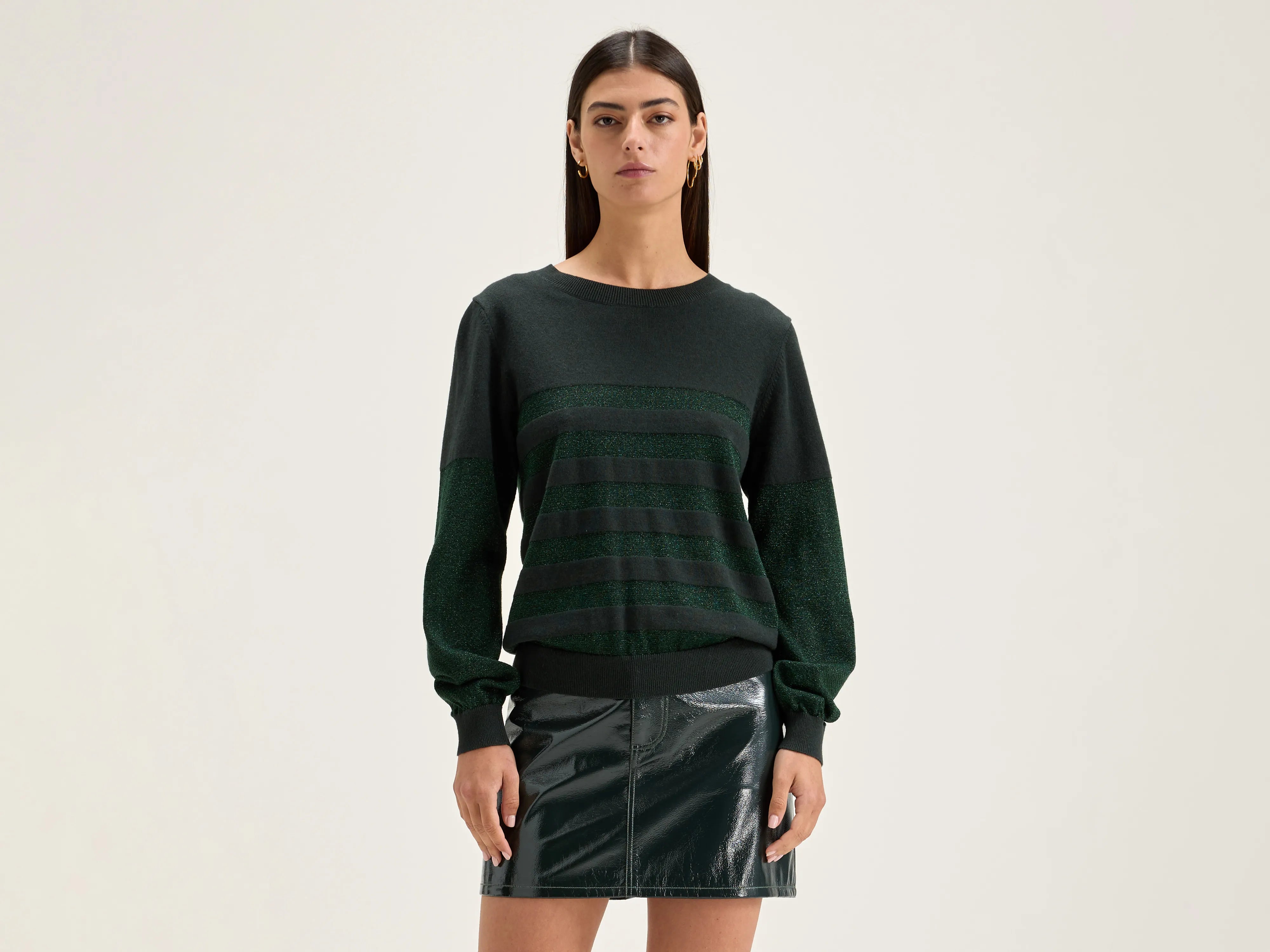 Gopsy round-neck sweater (242 / W / STRIPE C)