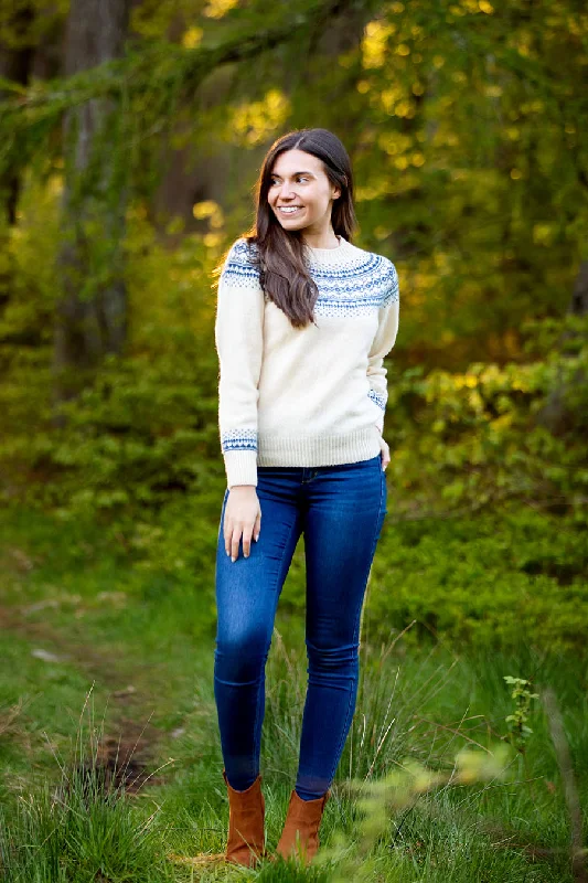 Womens Aviemore Yoke Fair Isle Jumper - cream