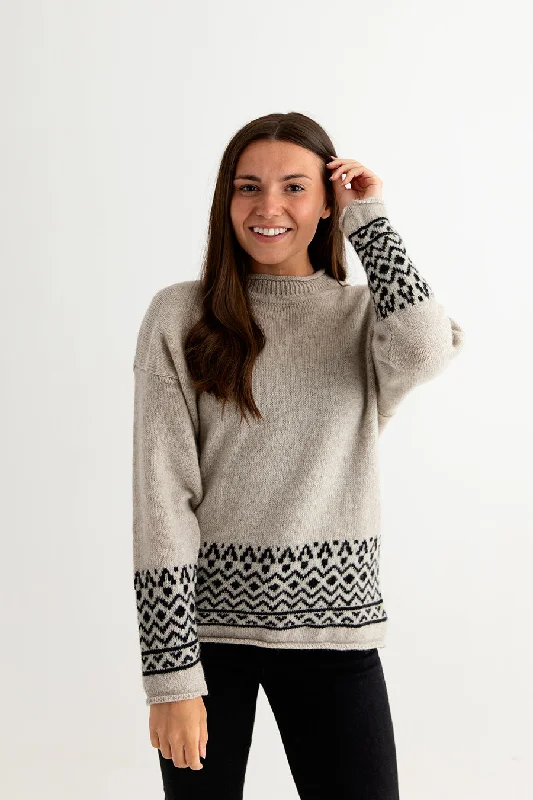 Womens Braemar Fair Isle Jumper - Beige