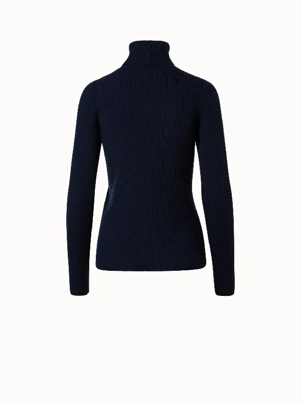 Wool Rib Knit Pullover