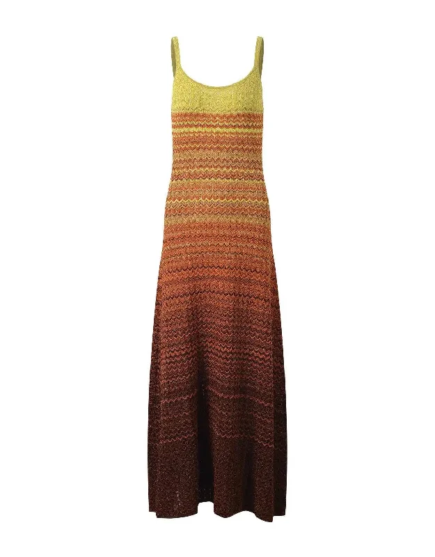 Zig Zag Knitted Maxi Dress