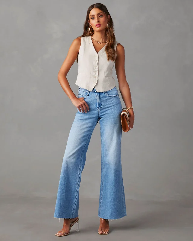 Aleesia Mid Rise Wide Leg Jeans