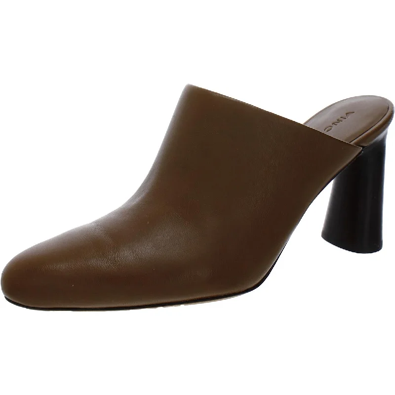 Hera Womens Leather Almond Toe Mules