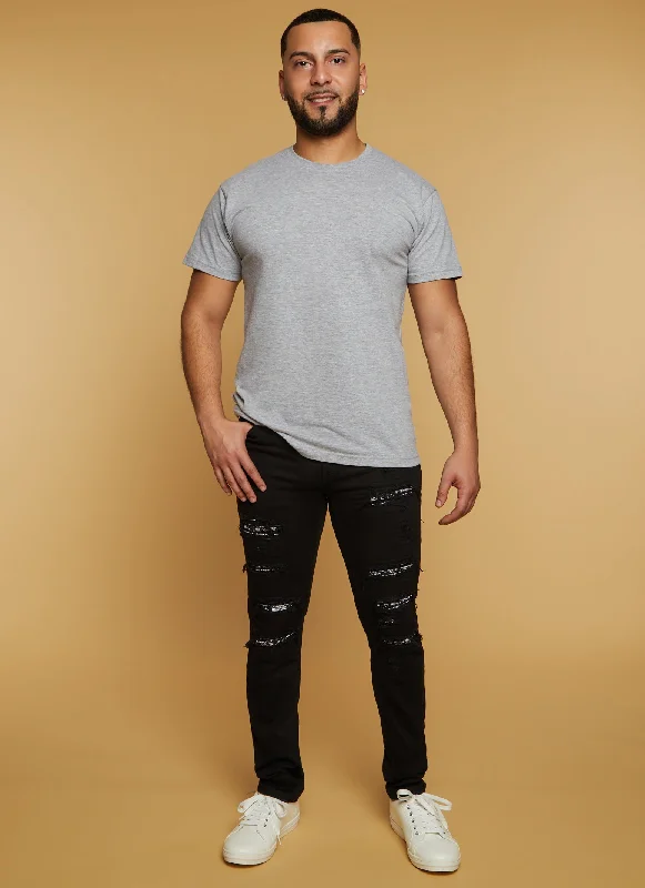 Mens Bandana Skinny Jeans