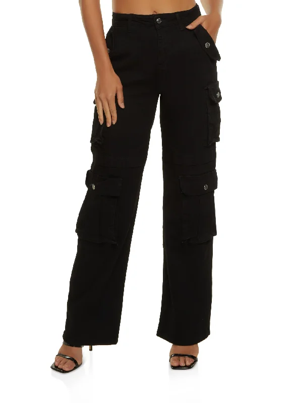 Wide Leg Cargo Jeans