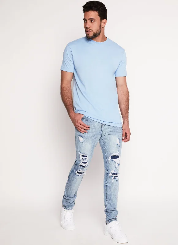 Mens Skinny Rip and Repair Jeans