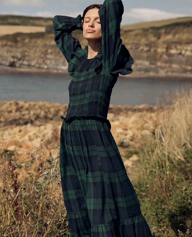 By Iris Freya Green Tartan Dress