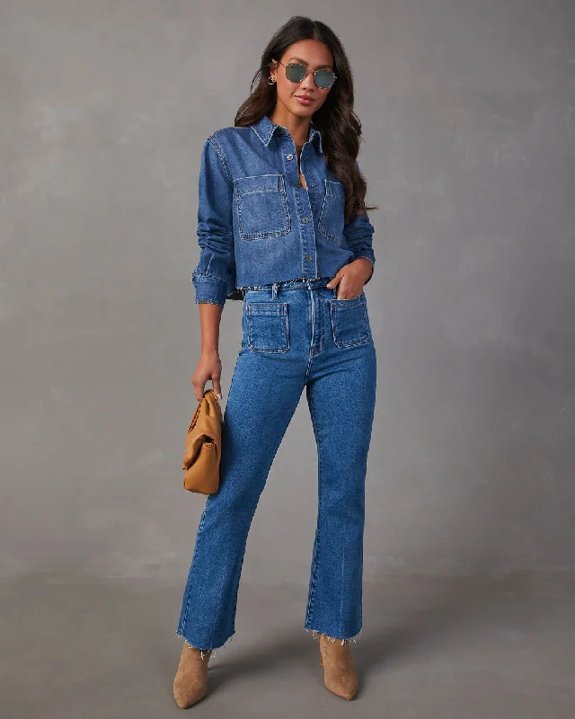 Casual Times High Rise Stretch Straight Jeans