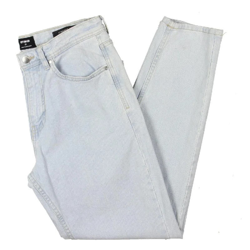 Cotton On Mens Denim Light Wash Straight Leg Jeans