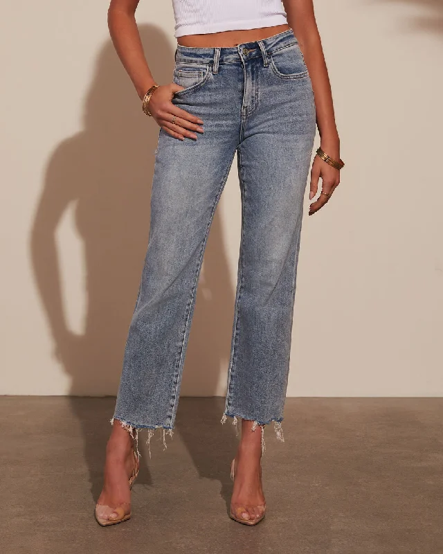 Deep Trance Cropped Straight Leg Jeans