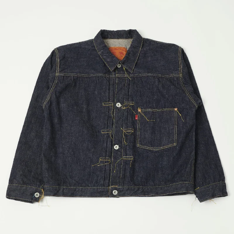 Full Count S2107-24 'Unskilled Worker' 'WWII' Type I Denim Jacket - Rinsed