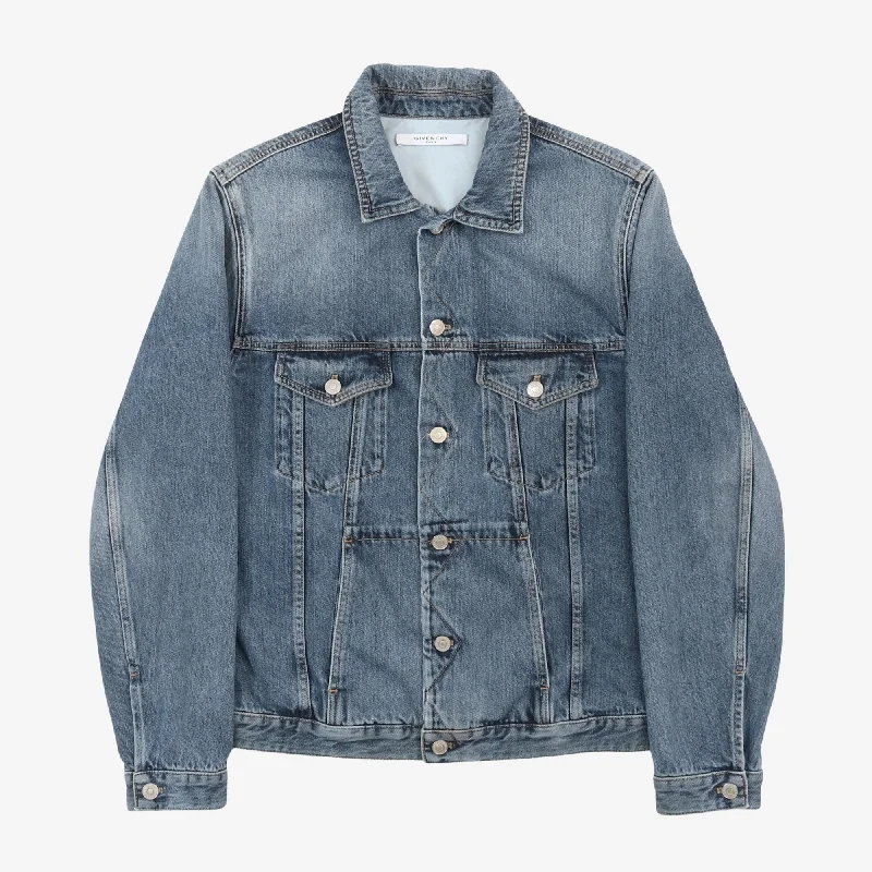 Logo Denim Trucker Jacket (Fits M)