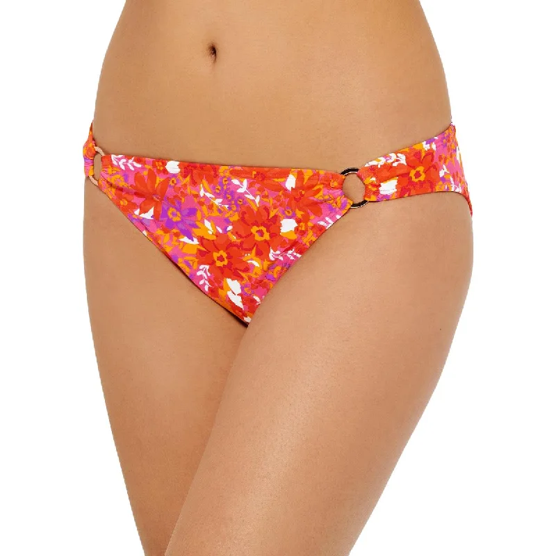 Hula Honey Womens Juniors Floral O-Ring Swim Bottom Separates