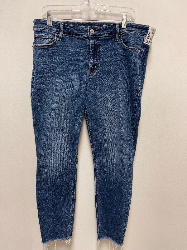 Jeans Skinny By Old Navy In Blue Denim, Size: 14