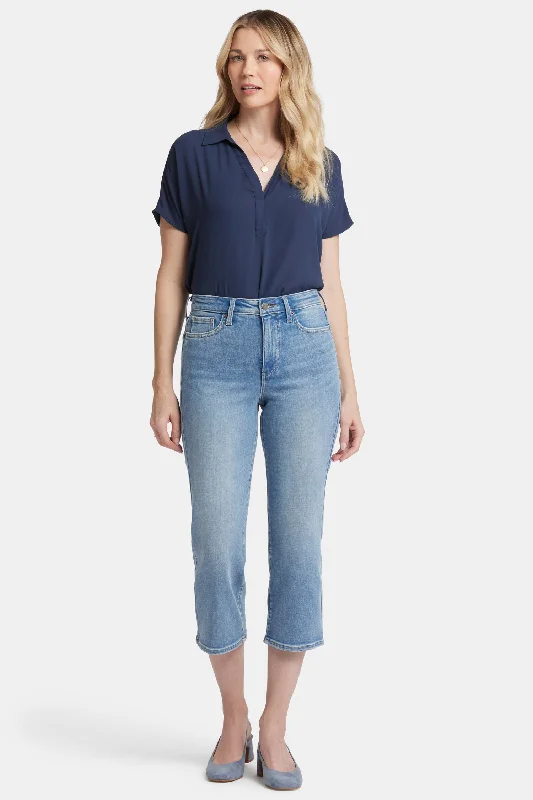 Joni Relaxed Capri Jeans - Blue Valley