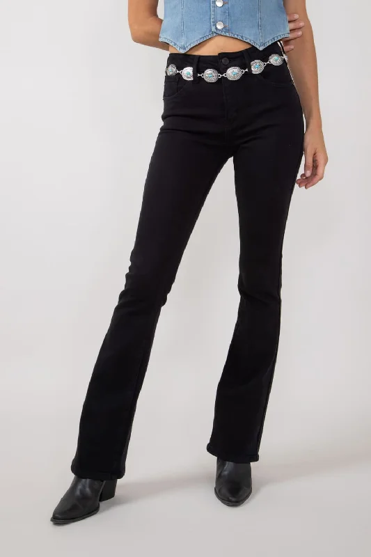 KanCan High Rise Bootcut Jeans for Women in Black | KC70005BK