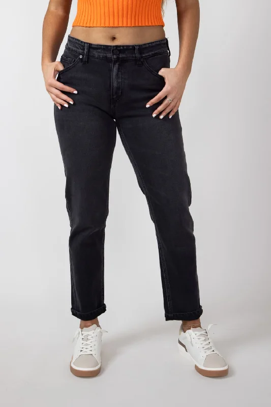 KanCan High Rise Slim Boyfriend Jeans for Women in Grey | KC7198DG