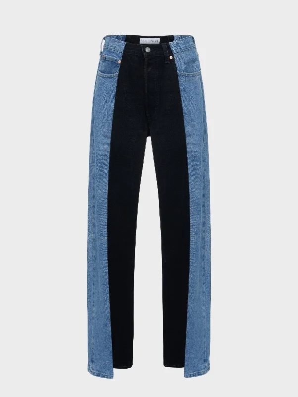 Boyfriend Jean Light Blue/Black