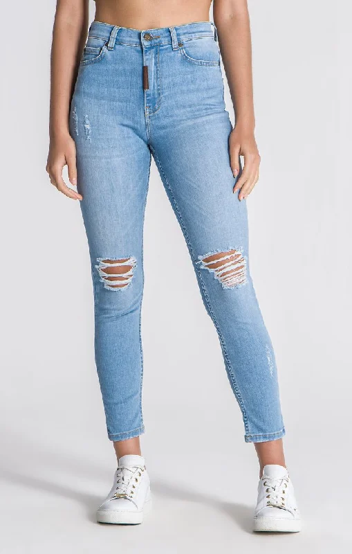 Light Blue Core Ripped Jeans